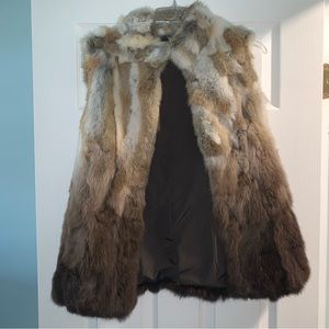 Metric Knits rabbit fur vest